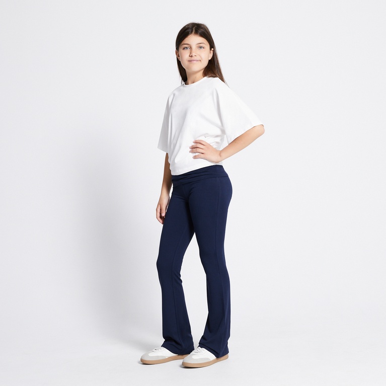 Folded yoga pants "Noelle star" Navy